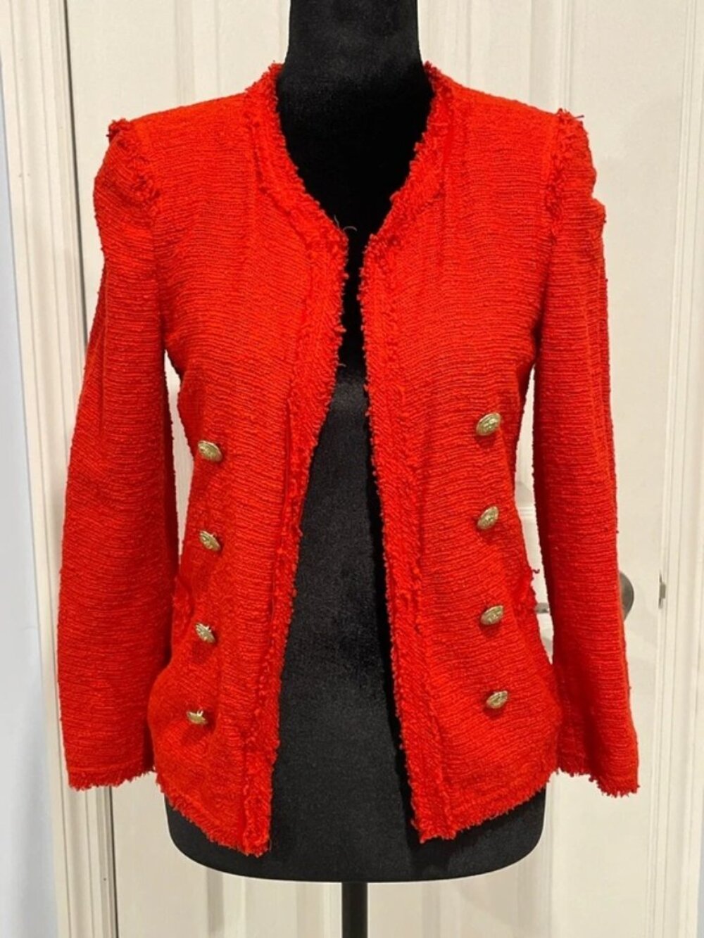 Zara Women’s Red Double Breasted Blazer XS